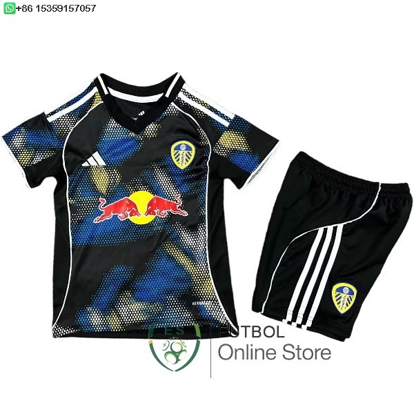 Camiseta Conjunto De Ninos Leeds United 25/2026 Segunda Marino