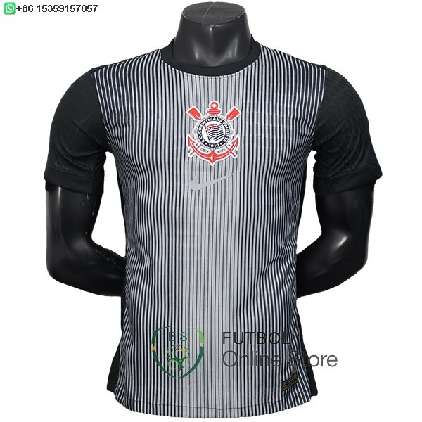 Camiseta Corinthians Paulista 25/2026 Portero Jugadores Gris Negro