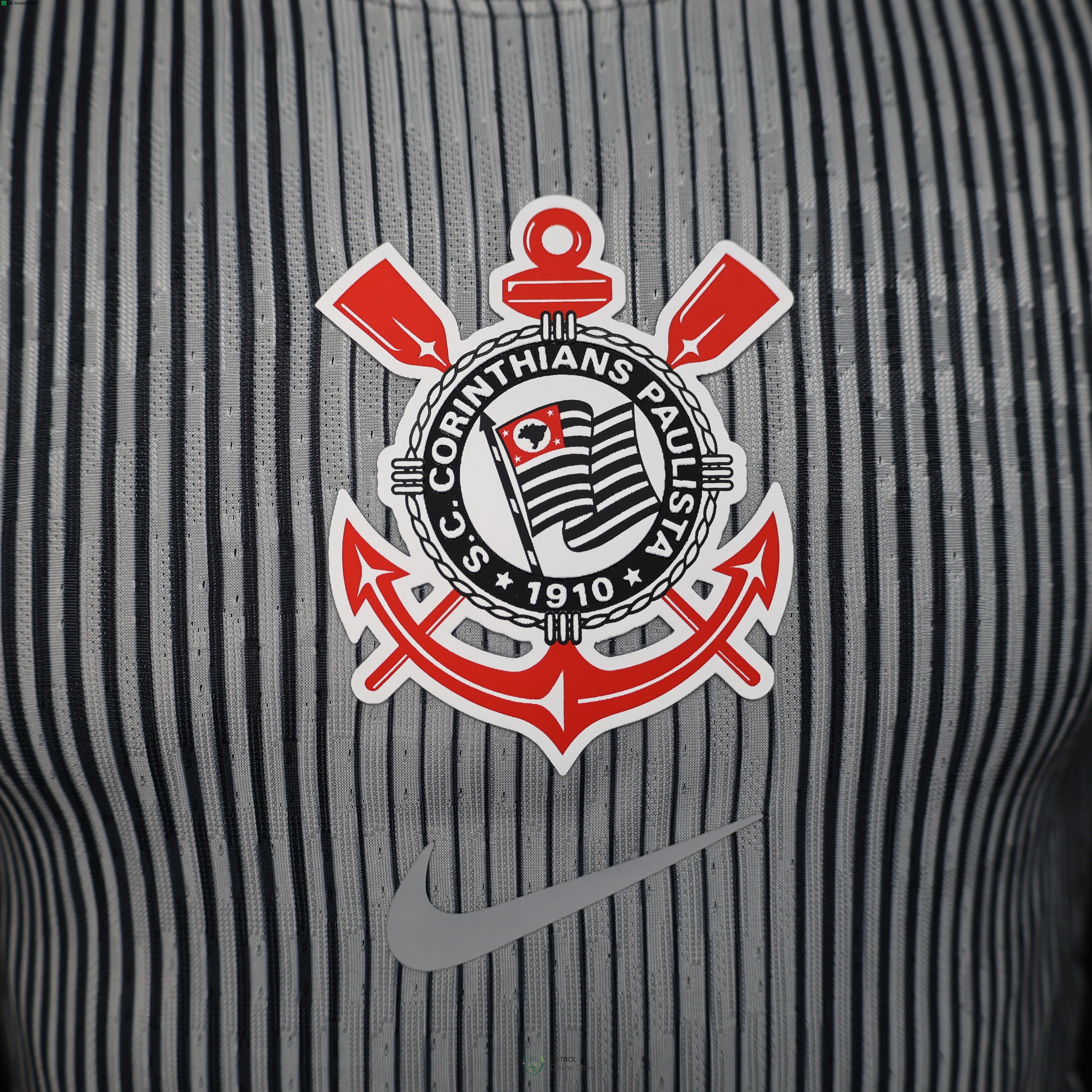 Camiseta Corinthians Paulista 25/2026 Portero Jugadores Gris Negro