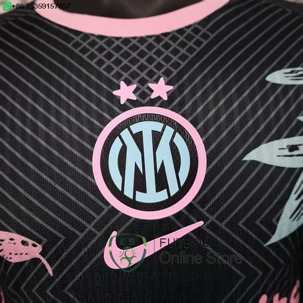 Camiseta Inter Milan 25/2026 Especial Jugadores Negro Rosa