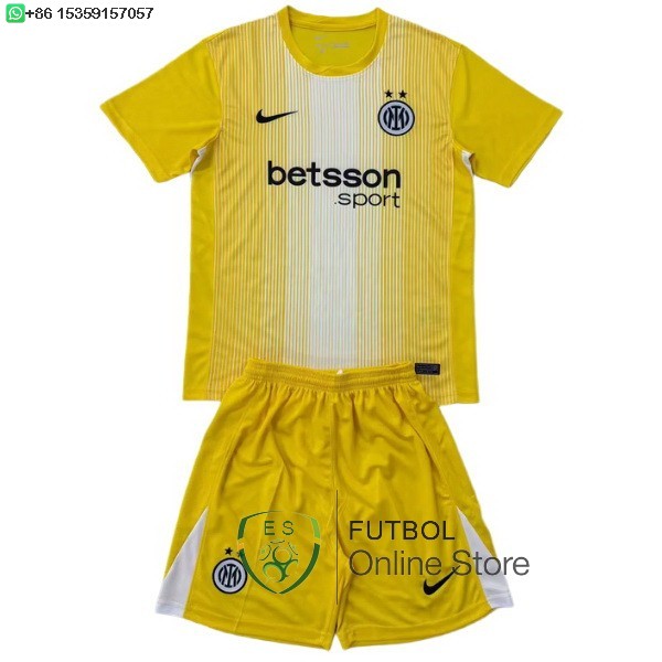 Camiseta Inter Milan Conjunto Completo Hombre 25/2026 Portero Amarillo
