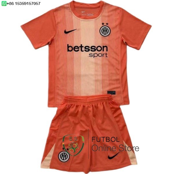 Camiseta Inter Milan Conjunto Completo Hombre 25/2026 Portero Naranja