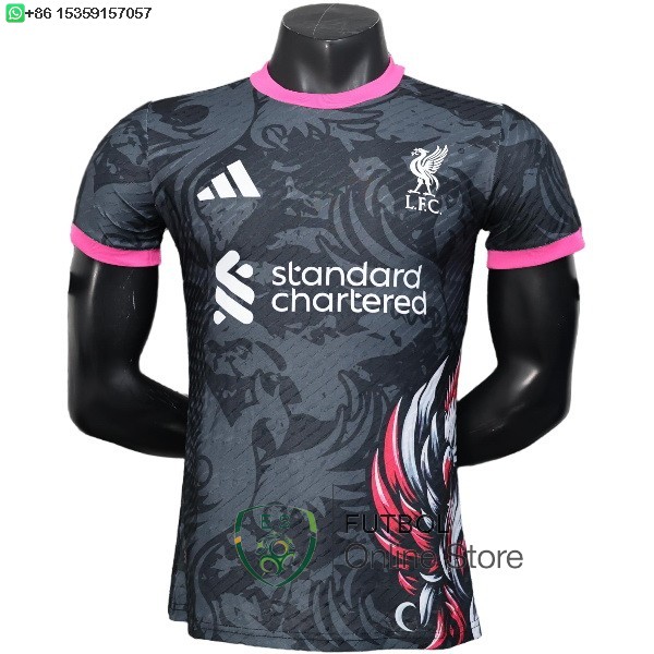 Camiseta Liverpool 25/2026 Especial Jugadores Negro Rosa