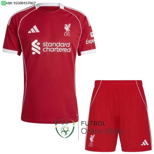 Camiseta Liverpool Ninos 25/2026 Primera Camiseta Liverpool Ninos 25/2026 Primera