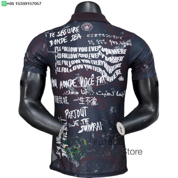 Camiseta Manchester City 25/2026 Especial Jugadores Negro Rojo