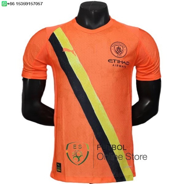 Camiseta Manchester City 25/2026 Portero Jugadores Naranja