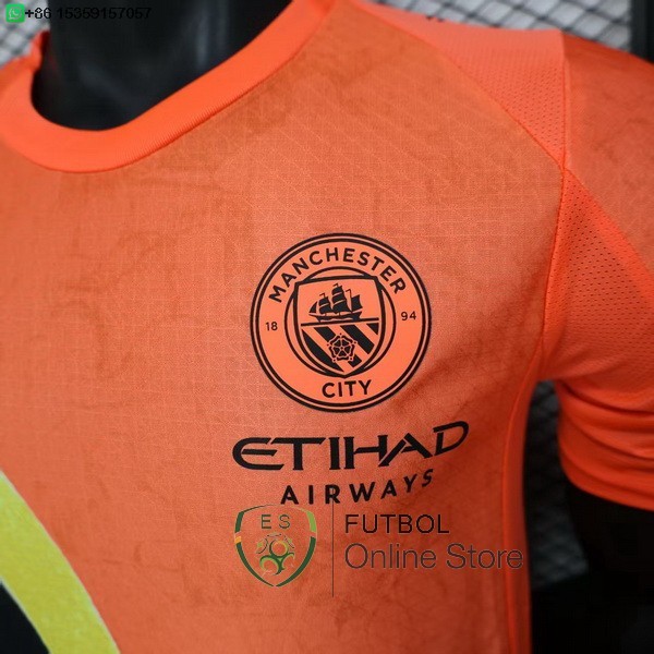 Camiseta Manchester City 25/2026 Portero Jugadores Naranja