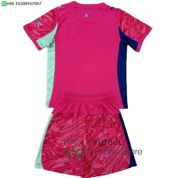 Camiseta Manchester City Conjunto Completo Hombre 25/2026 Portero Rosa