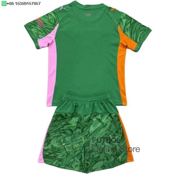 Camiseta Manchester City Conjunto Completo Hombre 25/2026 Portero Verde