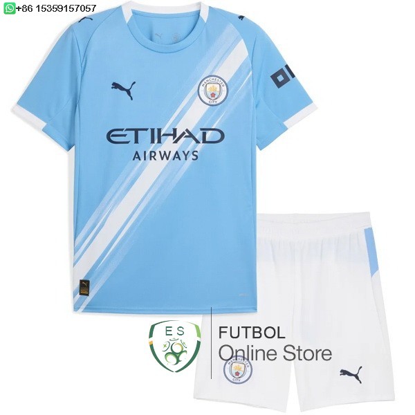 Camiseta Manchester City Ninos 25/2026 Primera