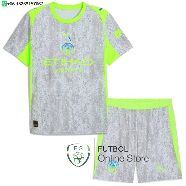 Camiseta Manchester City Ninos 25/2026 Tercera