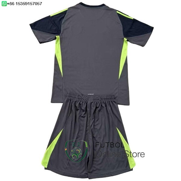 Camiseta Manchester United Conjunto Completo Hombre 25/2026 Portero Negro Gris