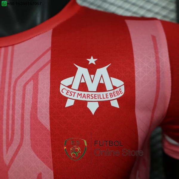 Camiseta Marsella 25/2026 Especial Jugadores Rojo