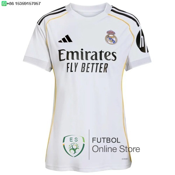 Camiseta Mujer Real Madrid 25/2026 Primera