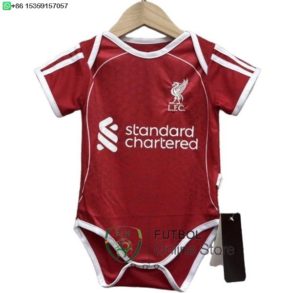 Camiseta Onesies Liverpool Ninos 25/2026 Primera Camiseta Onesies Liverpool Ninos 25/2026 Primera