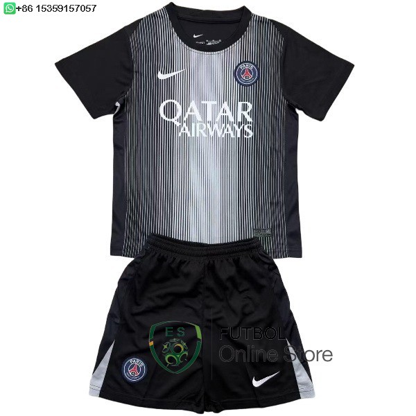 Camiseta Paris Saint Germain 25/2026 Portero Negro Gris Camiseta Paris Saint Germain 25/2026 Portero Negro Gris