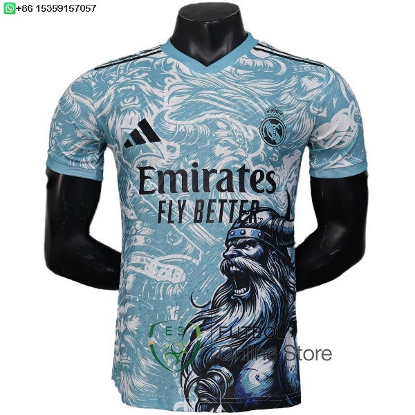 Camiseta Real Madrid 25/2026 Especial Jugadores Azul Claro