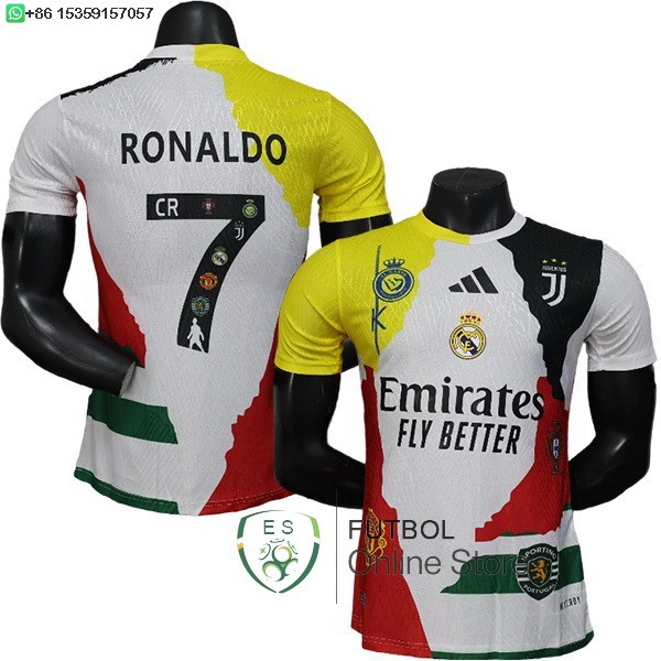 Camiseta Real Madrid 25/2026 Especial Jugadores Blanco Amarillo Verde