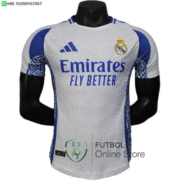 Camiseta Real Madrid 25/2026 Especial Jugadores Blanco Azul Camiseta Real Madrid 25/2026 Especial Jugadores Blanco Azul