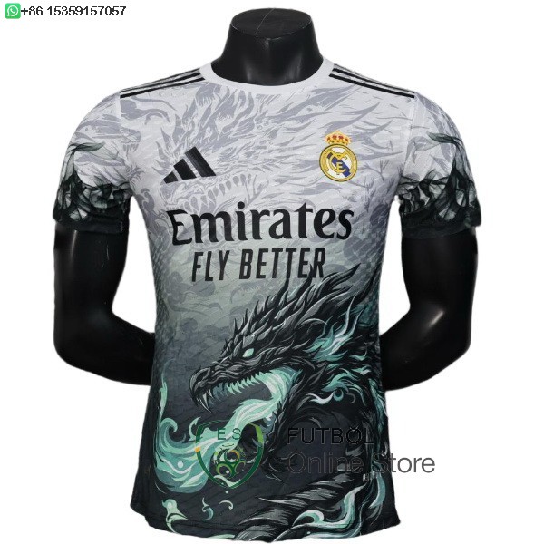 Camiseta Real Madrid 25/2026 Especial Jugadores Blanco Negro Camiseta Real Madrid 25/2026 Especial Jugadores Blanco Negro