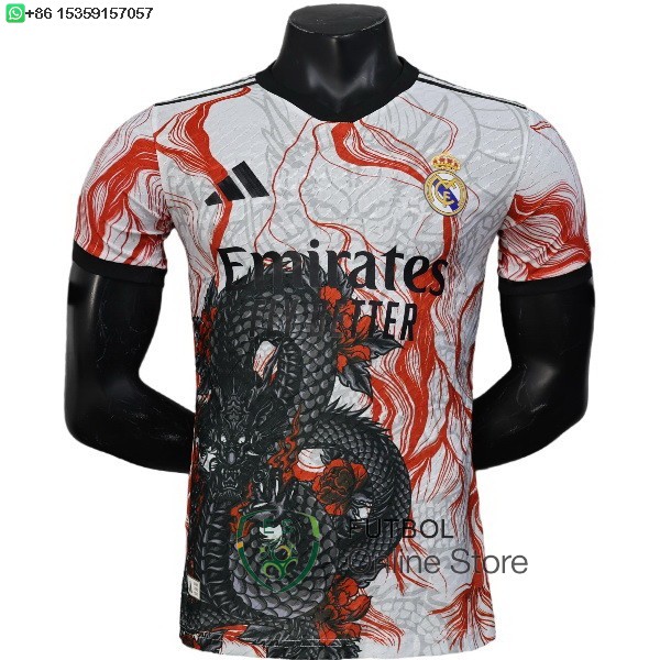 Camiseta Real Madrid 25/2026 Especial Jugadores Blanco Negro Rojo Camiseta Real Madrid 25/2026 Especial Jugadores Blanco Negro Rojo