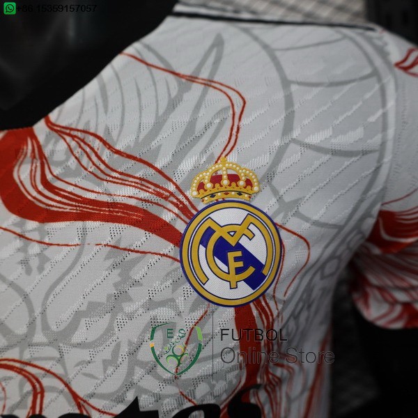 Camiseta Real Madrid 25/2026 Especial Jugadores Blanco Negro Rojo