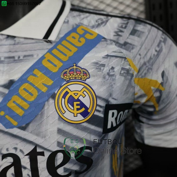 Camiseta Real Madrid 25/2026 Especial Jugadores Negro Blanco
