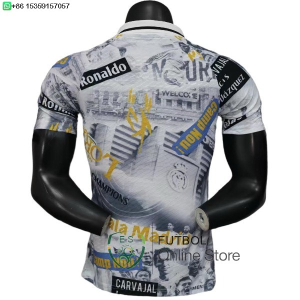 Camiseta Real Madrid 25/2026 Especial Jugadores Negro Blanco