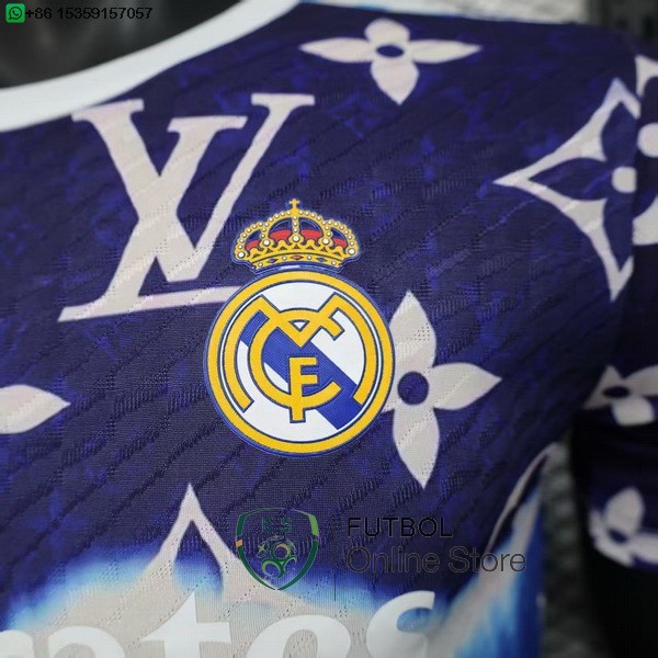Camiseta Real Madrid 25/2026 Especial Jugadores Purpura Azul Blanco