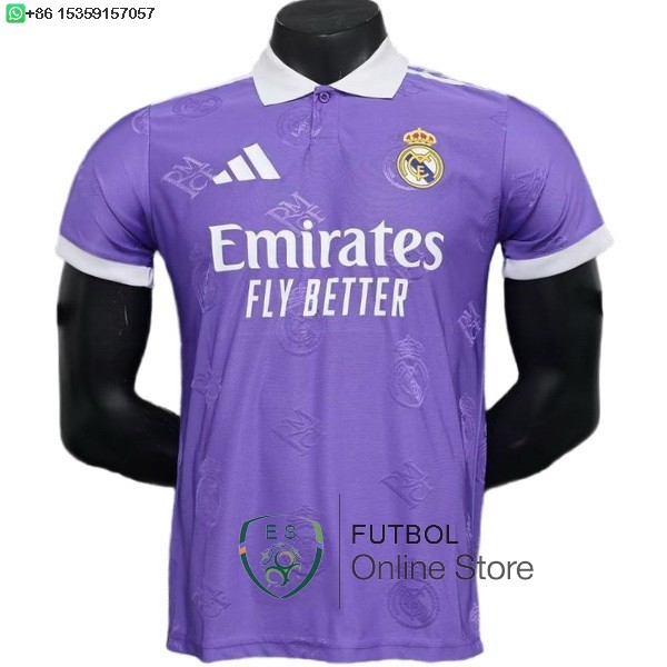 Camiseta Real Madrid 25/2026 Especial Jugadores Purpura Blanco Camiseta Real Madrid 25/2026 Especial Jugadores Purpura Blanco