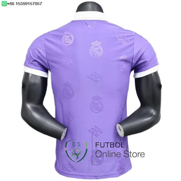 Camiseta Real Madrid 25/2026 Especial Jugadores Purpura Blanco
