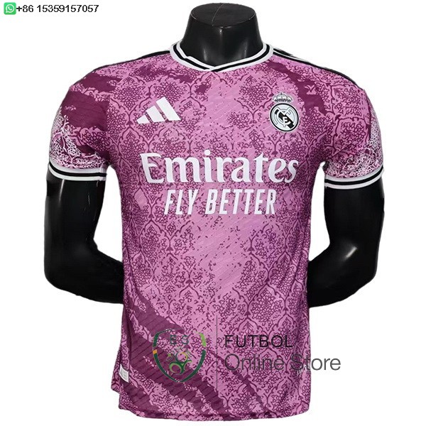 Camiseta Real Madrid 25/2026 Especial Jugadores Purpura Rosa Blanco Camiseta Real Madrid 25/2026 Especial Jugadores Purpura Rosa Blanco