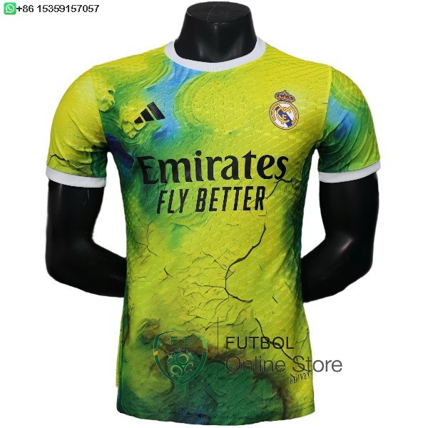 Camiseta Real Madrid 25/2026 Especial Jugadores Verde Amarillo Camiseta Real Madrid 25/2026 Especial Jugadores Verde Amarillo