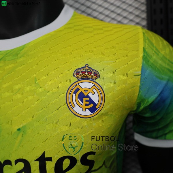 Camiseta Real Madrid 25/2026 Especial Jugadores Verde Amarillo