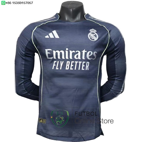 Camiseta Real Madrid 25/2026 ML Segunda Jugadores Camiseta Real Madrid 25/2026 ML Segunda Jugadores