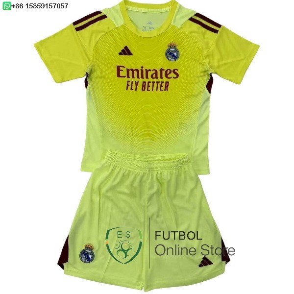 Camiseta Real Madrid 25/2026 Portero Amarillo