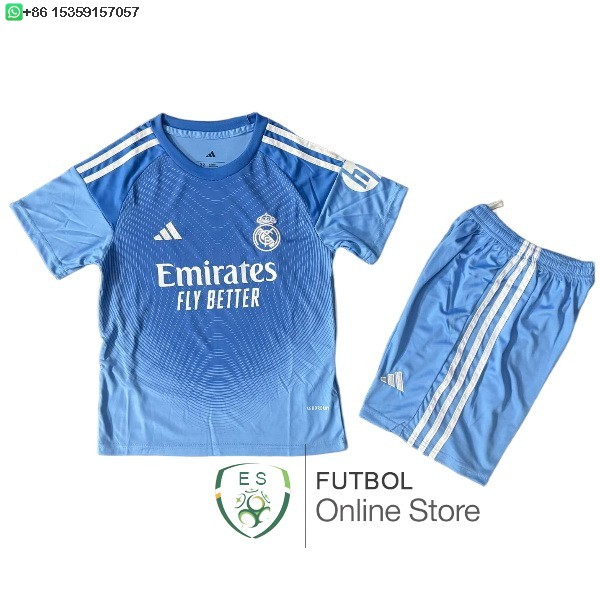 Camiseta Real Madrid 25/2026 Portero Azul