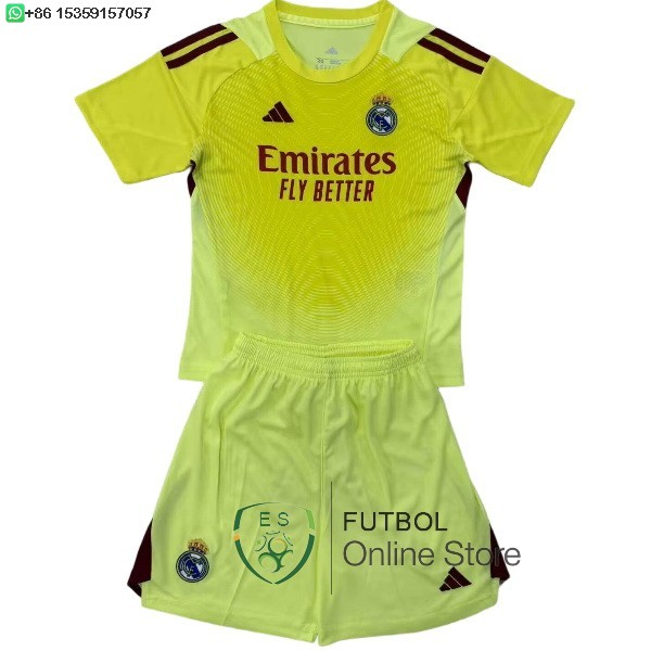 Camiseta Real Madrid Conjunto Completo Hombre 25/2026 Portero Amarillo Camiseta Real Madrid Conjunto Completo Hombre 25/2026 Portero Amarillo