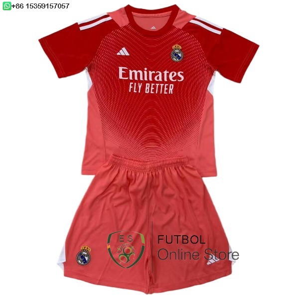 Camiseta Real Madrid Conjunto Completo Hombre 25/2026 Portero Rojo Camiseta Real Madrid Conjunto Completo Hombre 25/2026 Portero Rojo