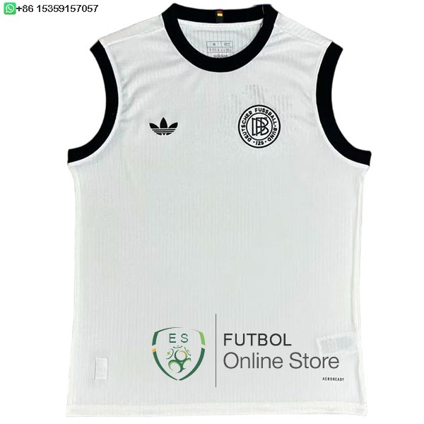 Camiseta Sin Mangas Alemania 2025 Especial Blanco Negro