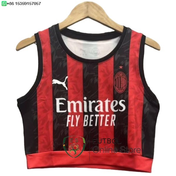 Camiseta Sin Mangas Mujer AC Milan 25/2026 Primera