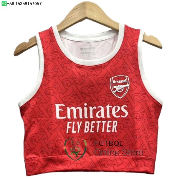 Camiseta Sin Mangas Mujer Arsenal 25/2026 Especial Rojo