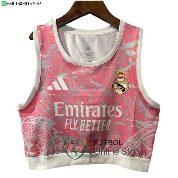 Camiseta Sin Mangas Mujer Real Madrid 25/2026 Especial Rosa