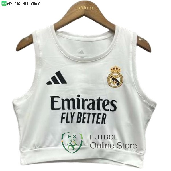 Camiseta Sin Mangas Mujer Real Madrid 25/2026 Primera