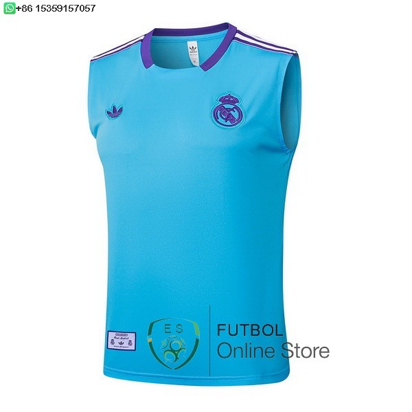 Camiseta Sin Mangas Real Madrid 25/2026 Azul Purpura