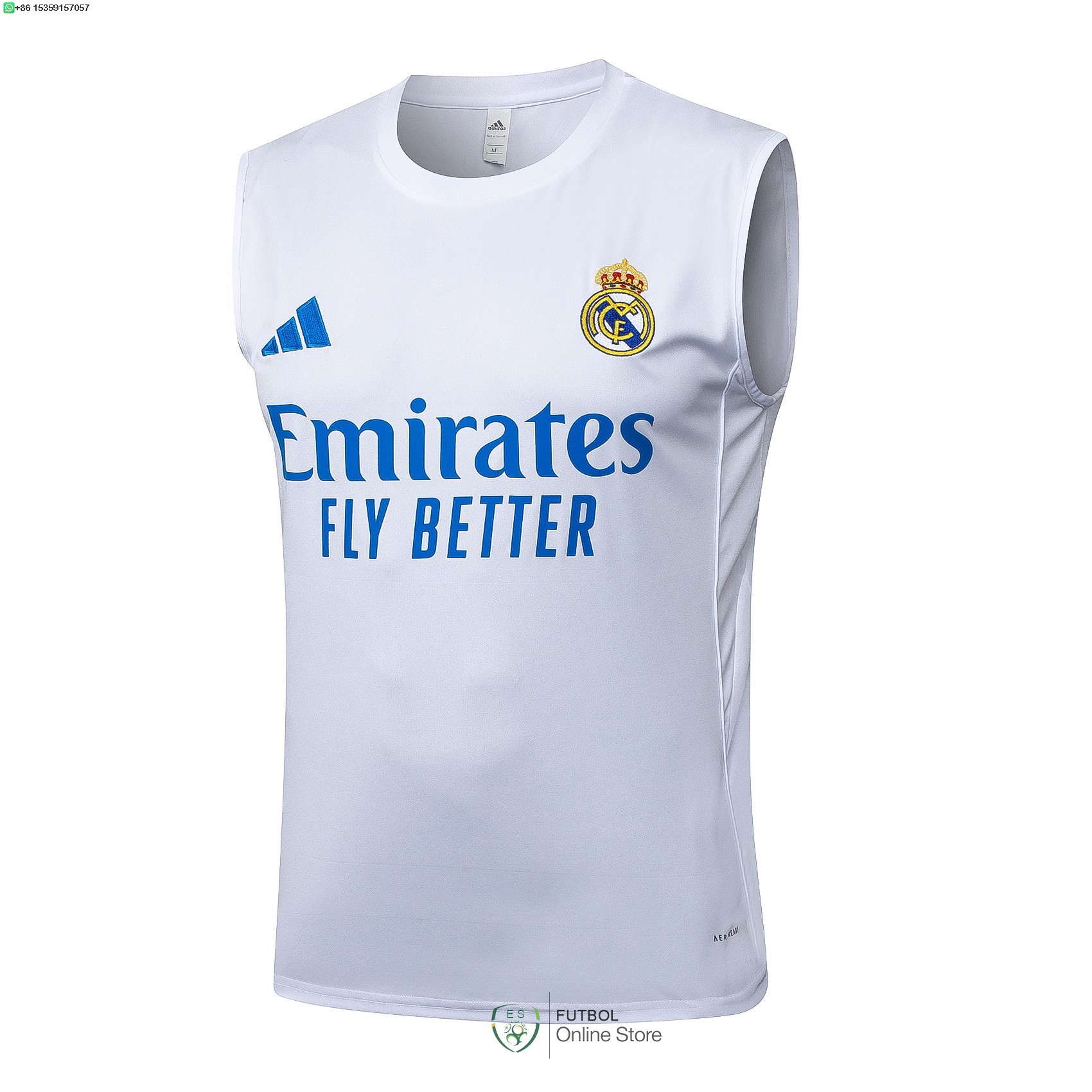 Camiseta Sin Mangas Real Madrid 25/2026 Blanco Azul