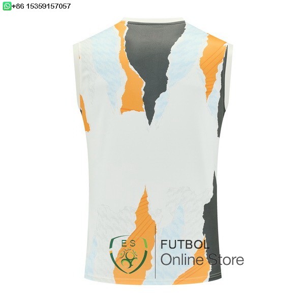 Camiseta Sin Mangas Real Madrid 25/2026 Blanco Naranja