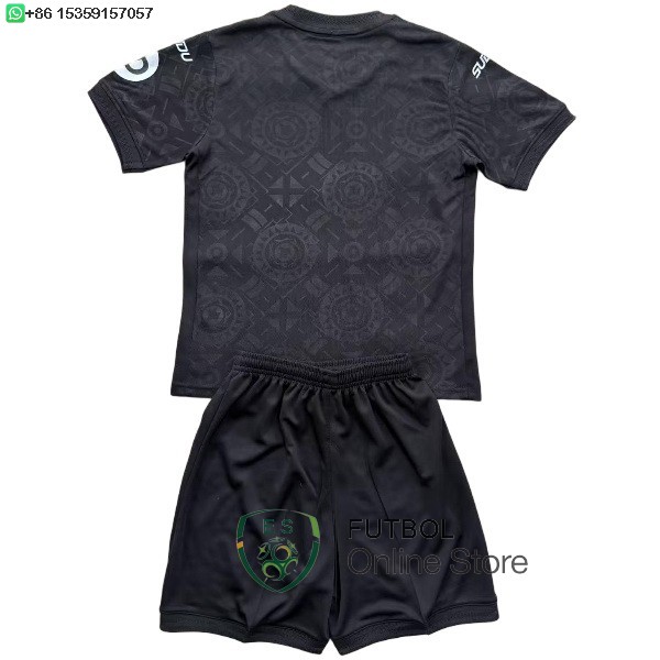 Camiseta Wolves Conjunto Completo Hombre 25/2026 Portero Negro