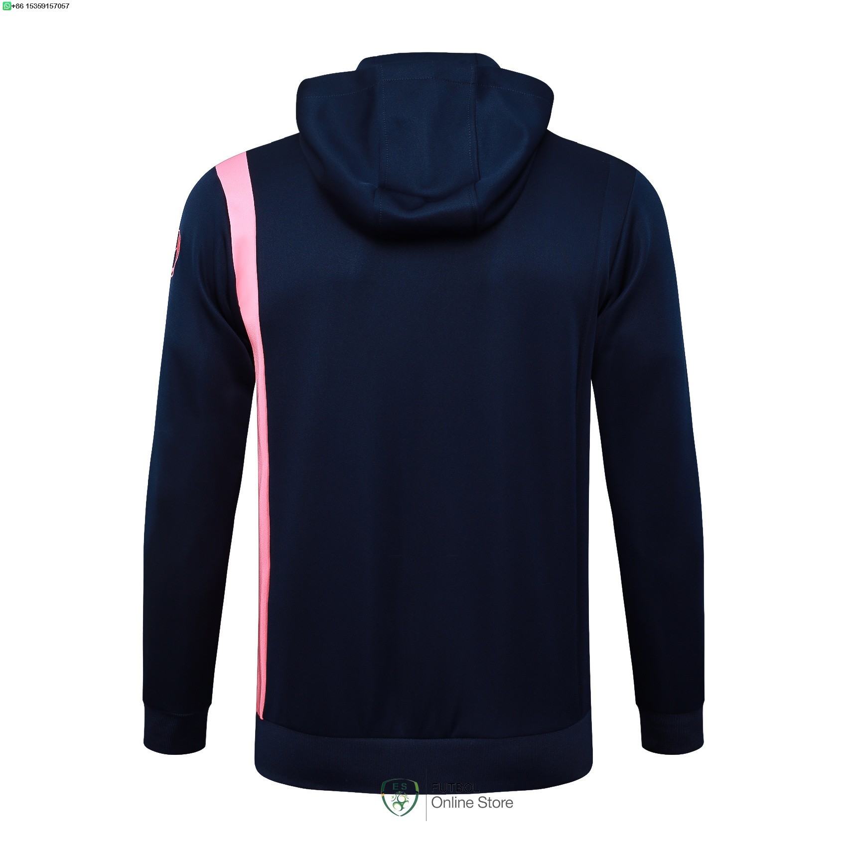 Chaqueta Con Capucha Barcelona 25/2026 Azul Marino Rosa
