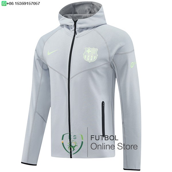 Chaqueta Con Capucha Barcelona 25/2026 Gris Claro